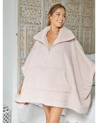  Jim Jam The Label Pink Zip Oversized Hoody| Pink| ONESIZE