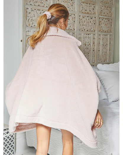  Jim Jam The Label Pink Zip Oversized Hoody| Pink| ONESIZE