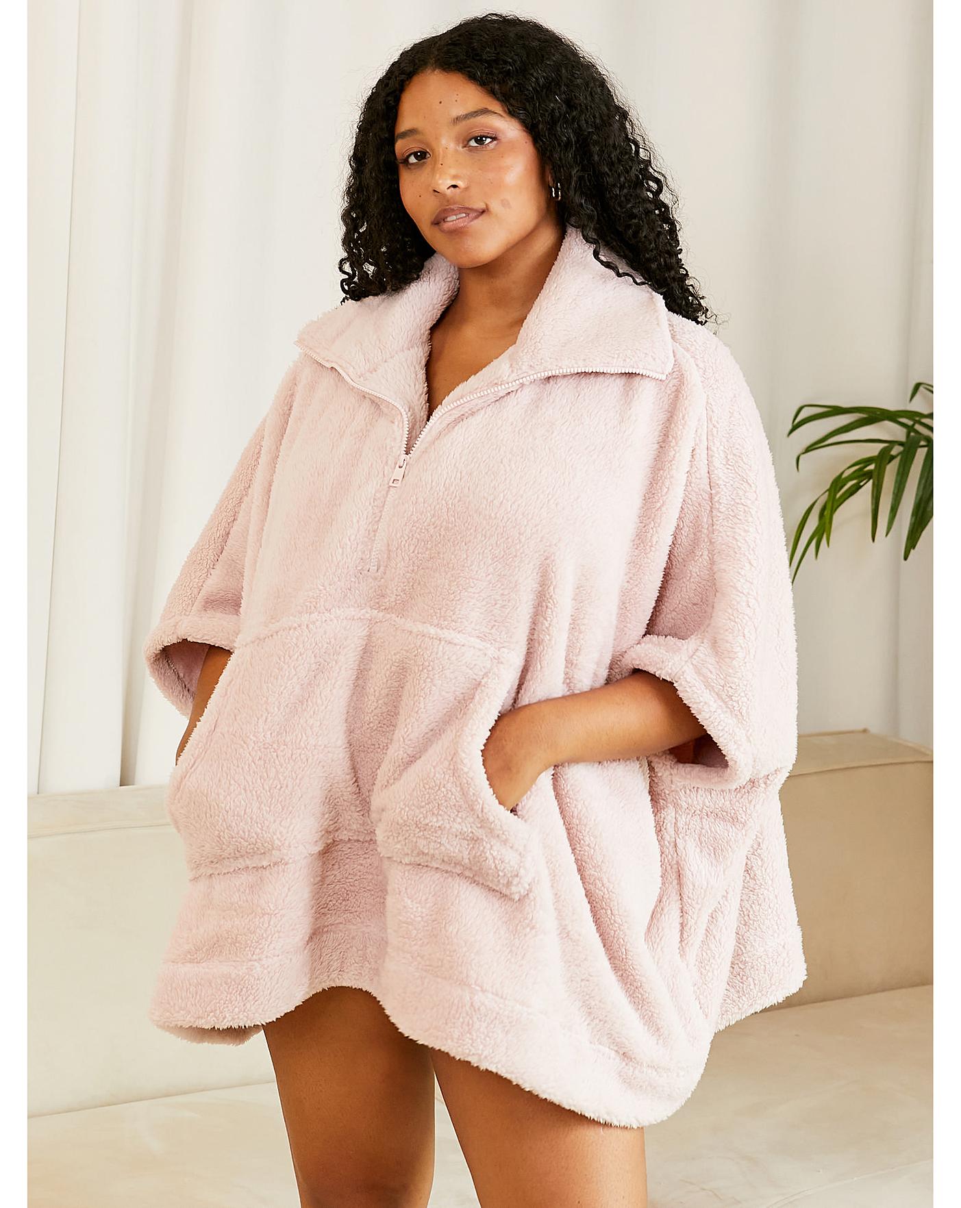  Jim Jam The Label Pink Zip Oversized Hoody| Pink| ONESIZE