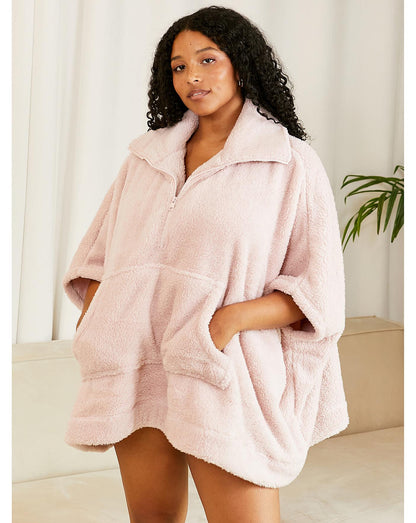  Jim Jam The Label Pink Zip Oversized Hoody| Pink| ONESIZE