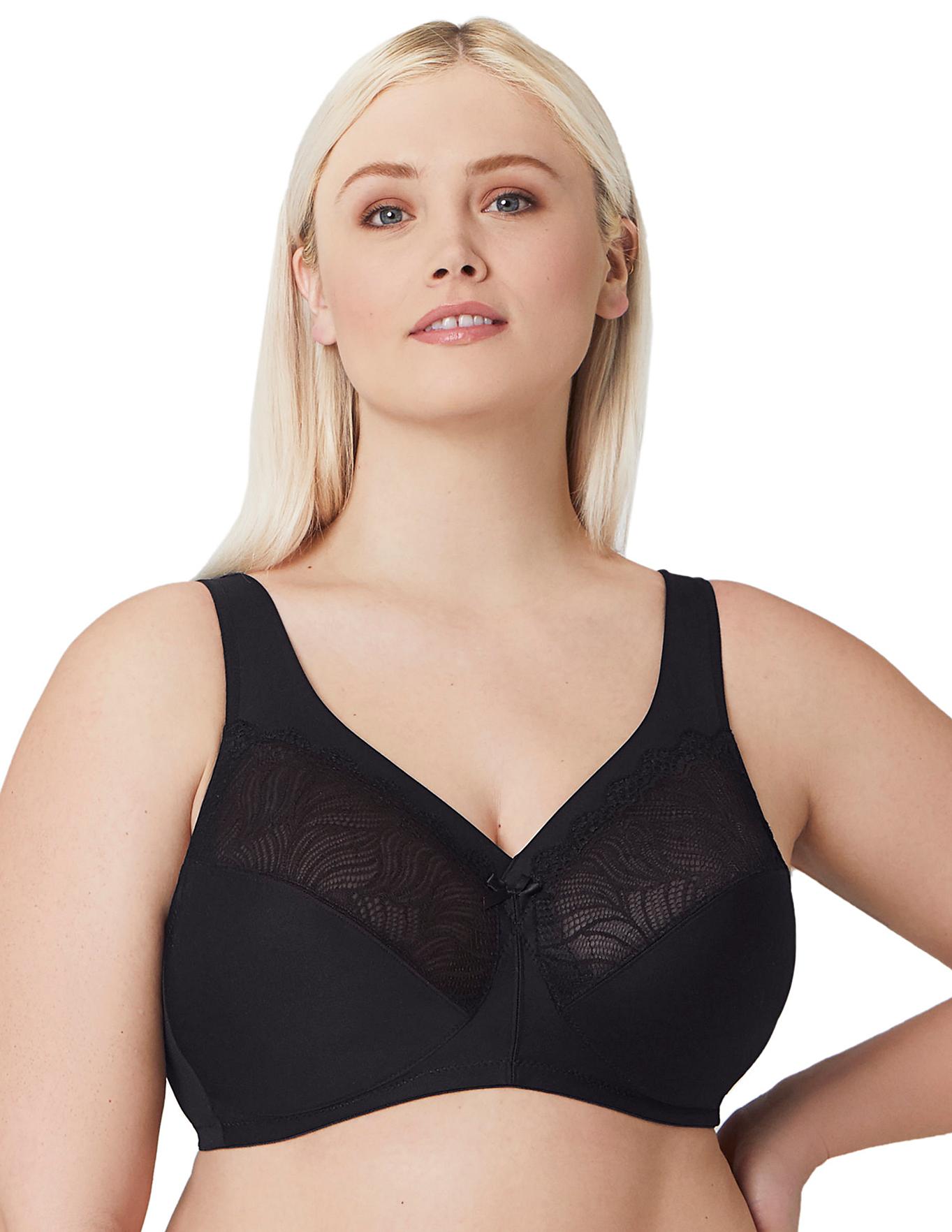  Glamorise Plus Size MagicLift Natural Shape Support Bra 1010| Black