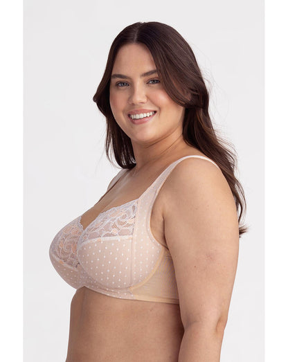  Miss Mary Dotty Delicious Lace Underwired Bra| Beige