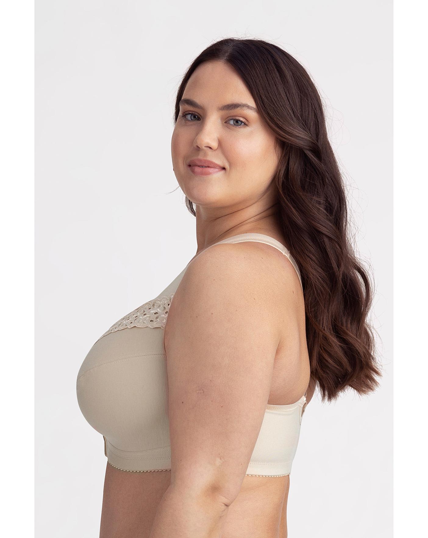  Miss Mary Broderie Anglaise Non-Wired Front Fastening Bra| Beige