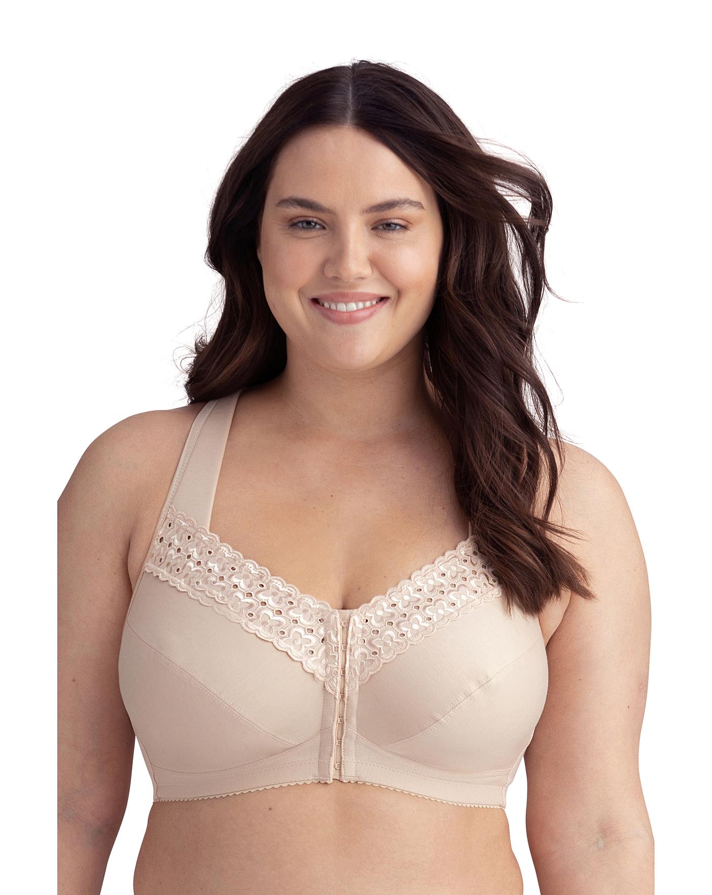  Miss Mary Broderie Anglaise Non-Wired Front Fastening Bra| Beige