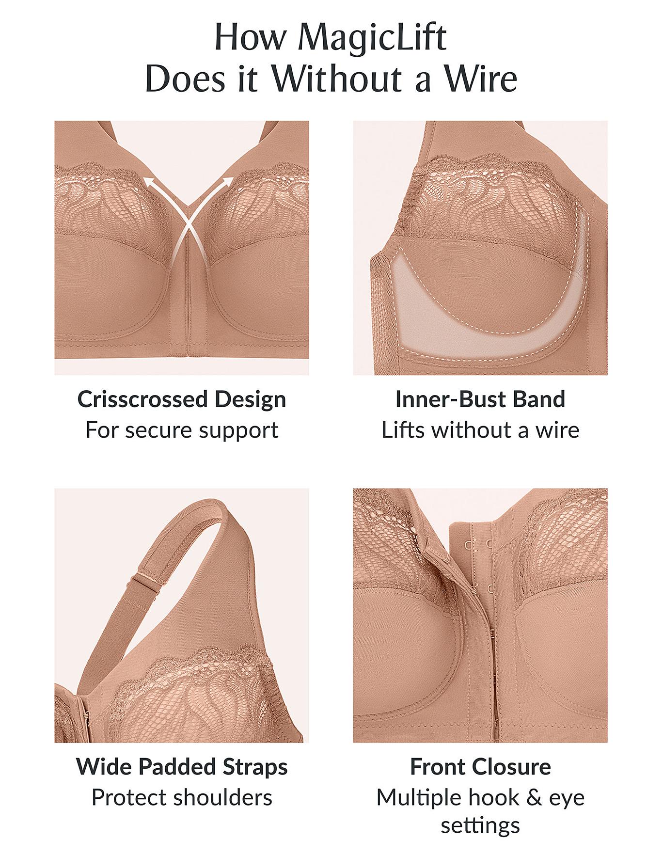  Glamorise Plus Size MagicLift Natural Shape Bra 1210| White