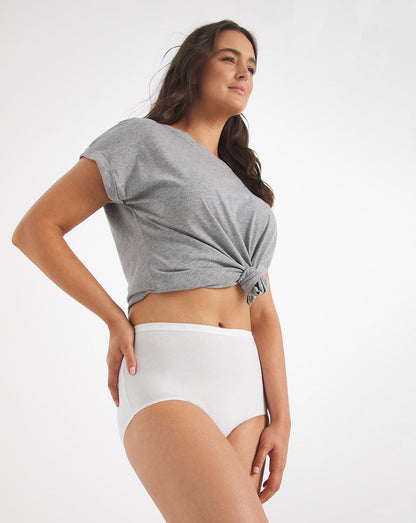  Playtex 2 Pack Organic Cotton Briefs| White