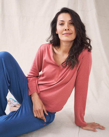  White Stuff Bella Jersey PJ Top| Mid Pink