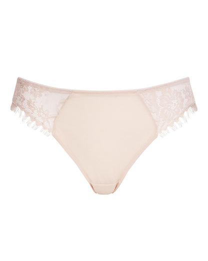  Contemporary Mesh & Lace Brief| Angel Pink