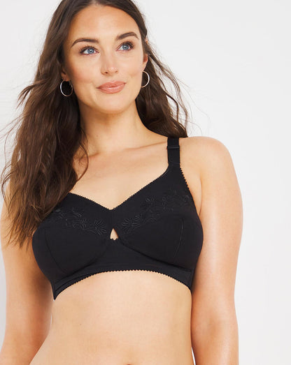  Berlei Total Support Cotton Non Wired Bra| Black