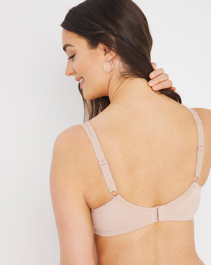  Playtex Flower Lace Full Cup Wired Bra| Nude