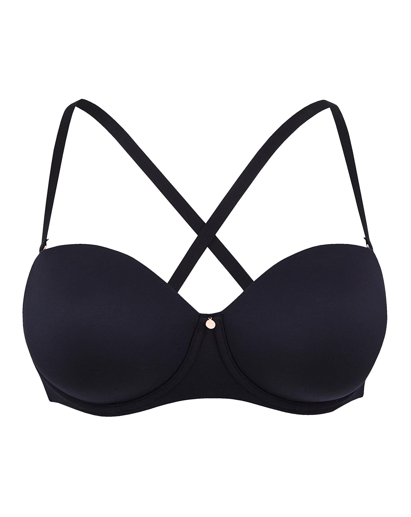  Figleaves Smoothing Multiway Balcony Bra| Black