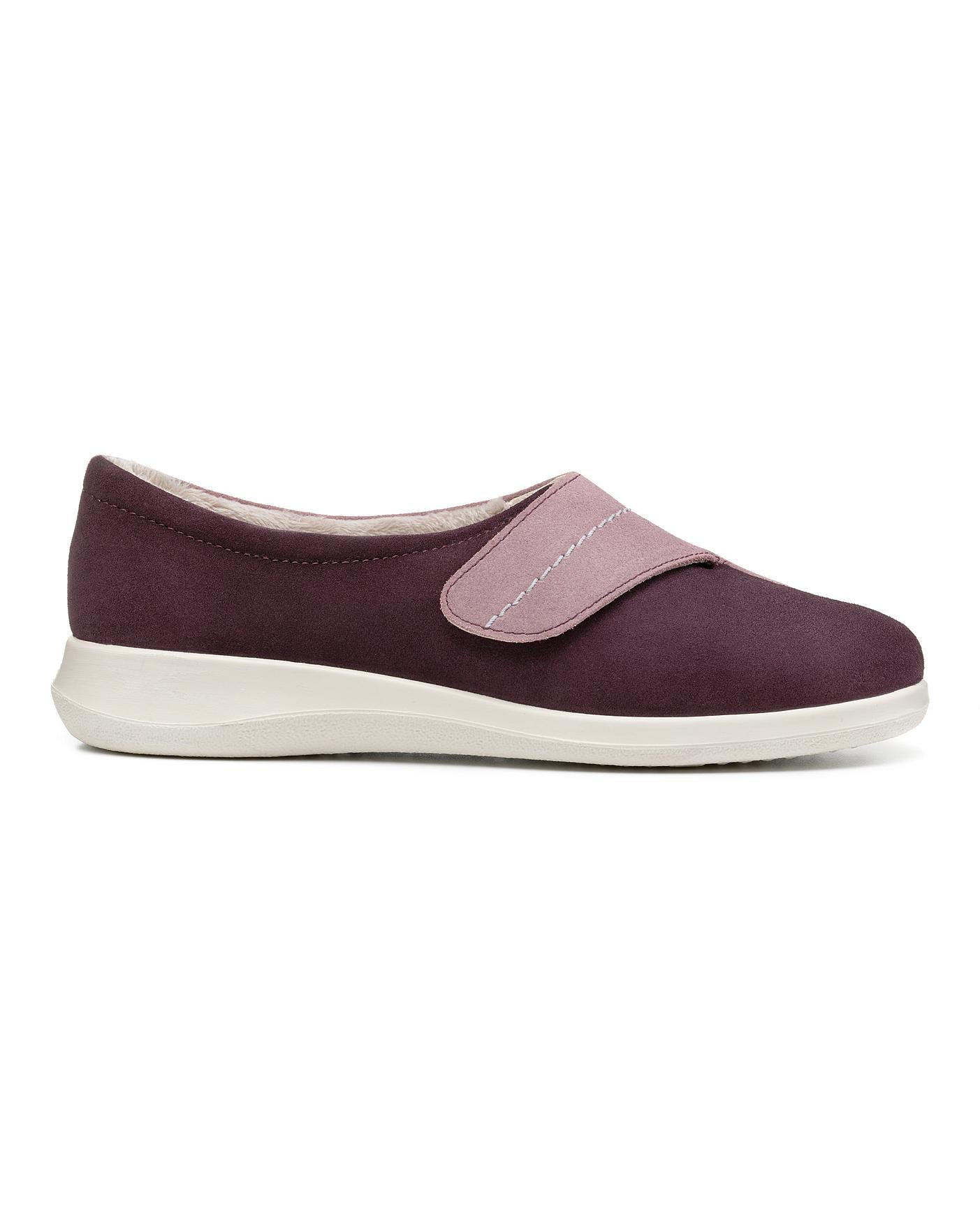  Hotter Wrap II Ladies Slipper| Navy/Jade