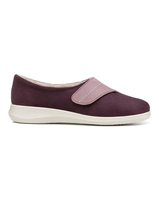  Hotter Wrap II Ladies Slipper| Navy/Jade
