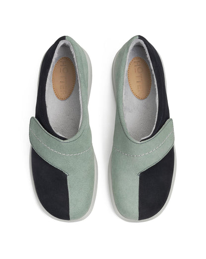  Hotter Wrap II Ladies Slipper| Navy/Jade