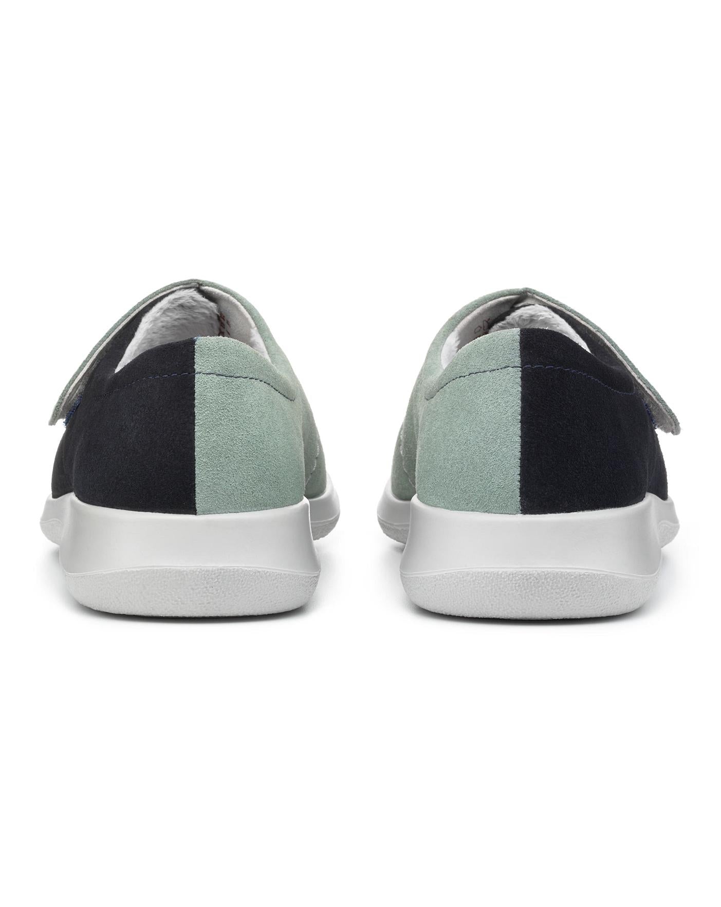  Hotter Wrap II Ladies Slipper| Navy/Jade