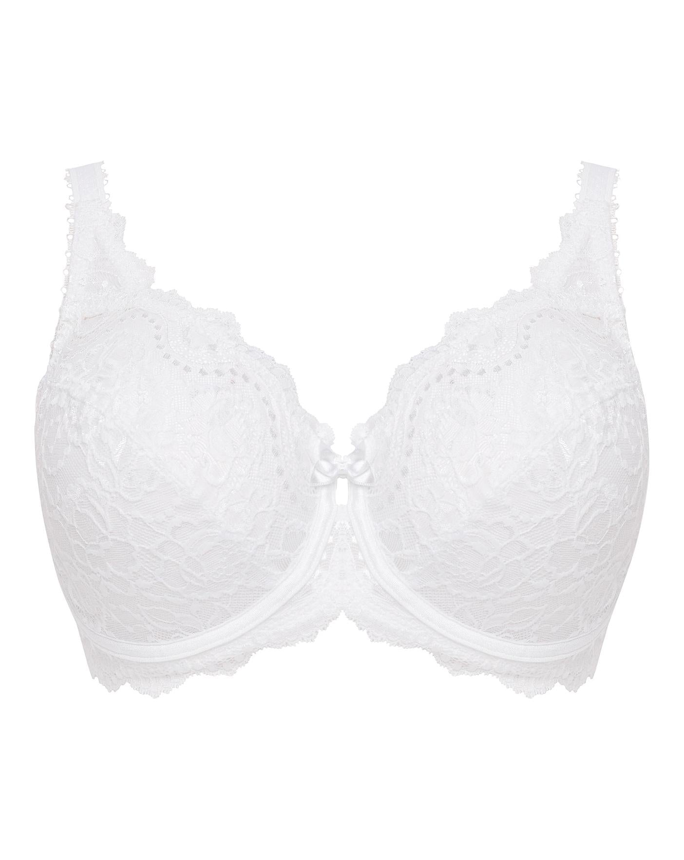  Playtex Flower Lace Full Cup Wired Bra| White