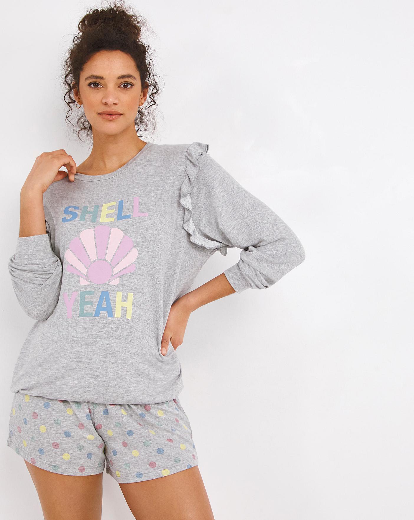  Pretty Secrets Jersey Short Pyjama Set| Grey Marl