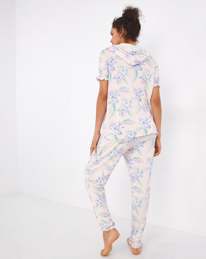  Pretty Secrets Super Soft Hooded Lounge Set| Floral Print