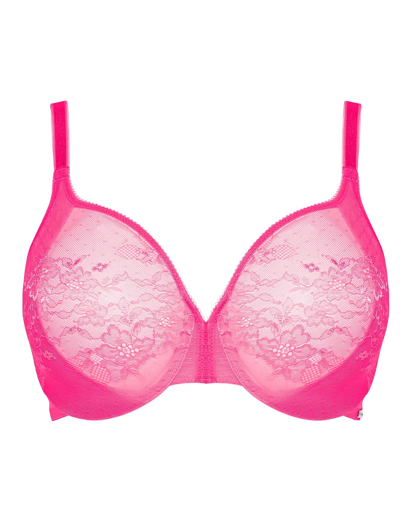  Gossard Glossies Lace Plunge Bra| Hot Pink