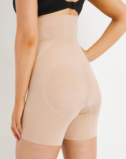  Spanx Oncore Firm Control High Waisted Mid-Thigh Shorts| SOFT NUDE