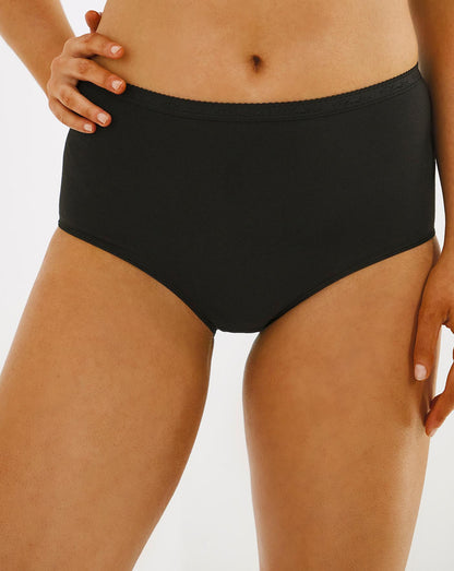  Playtex 2Pack Organic Cotton Full Briefs| Black
