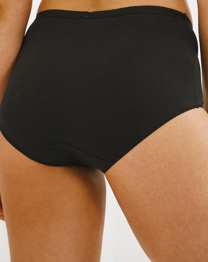  Playtex 2Pack Organic Cotton Full Briefs| Black