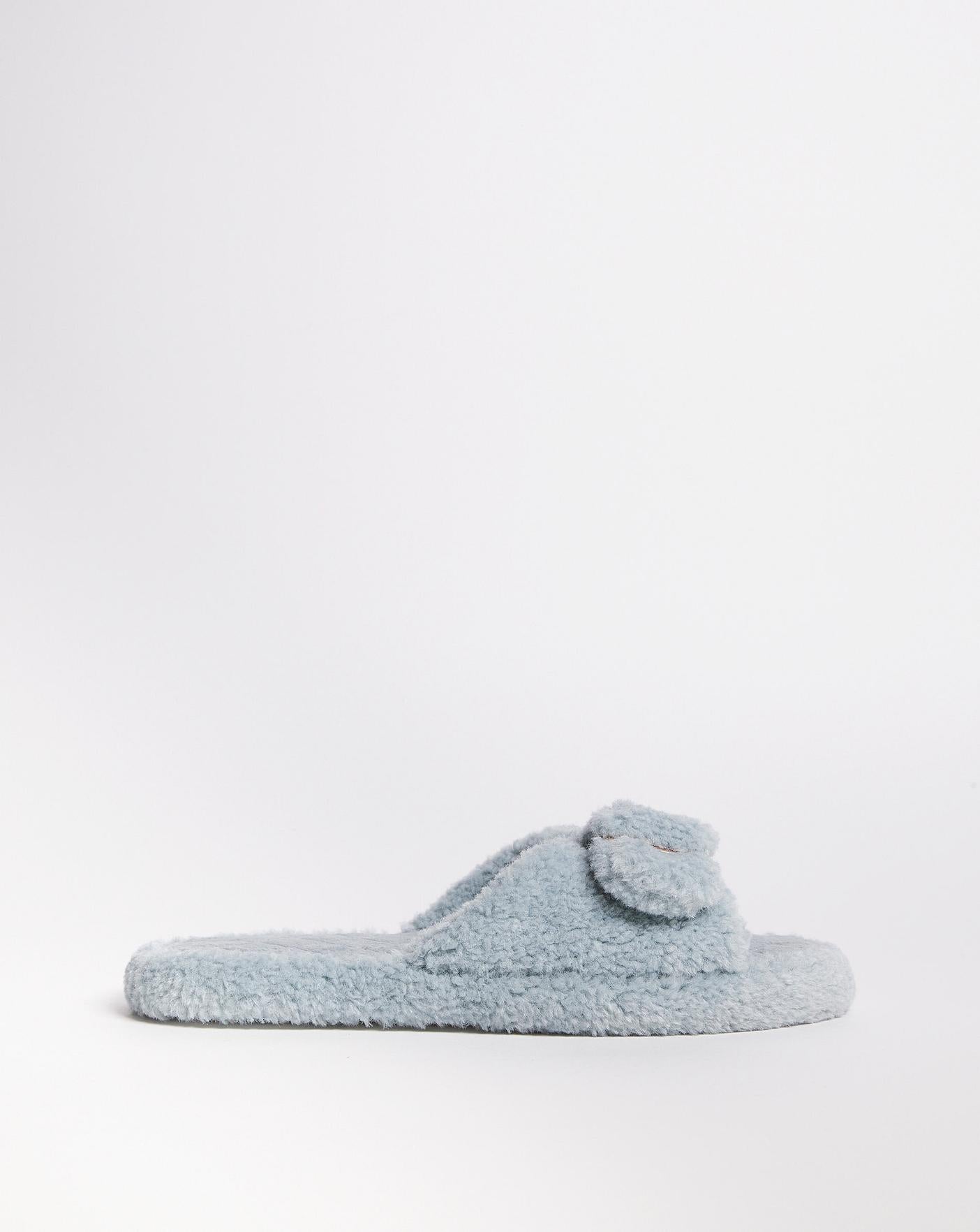  Mule Slipper With Buckle Detail EEE Fit