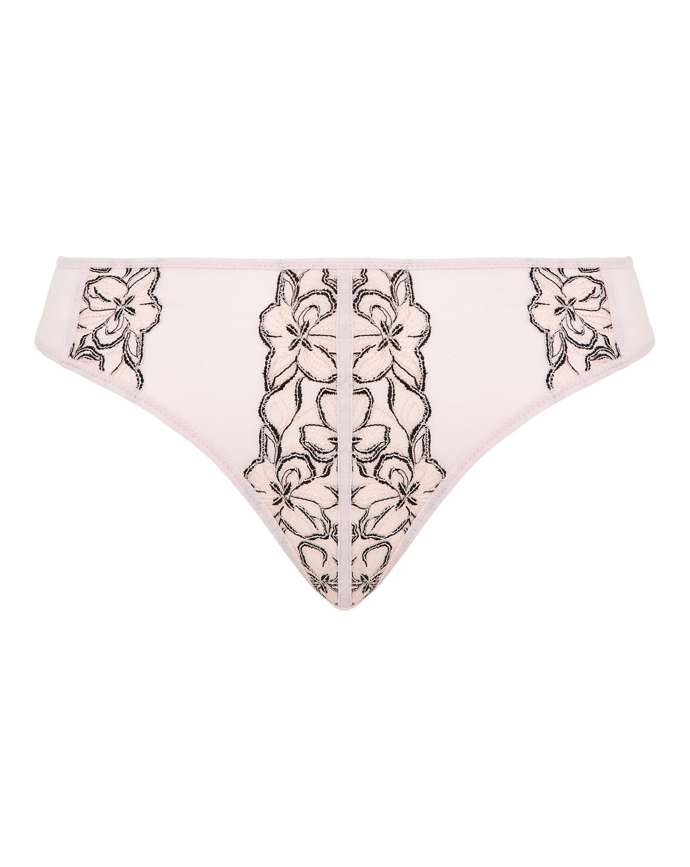 Contemporary Mesh & Lace Brief| Black/Almond