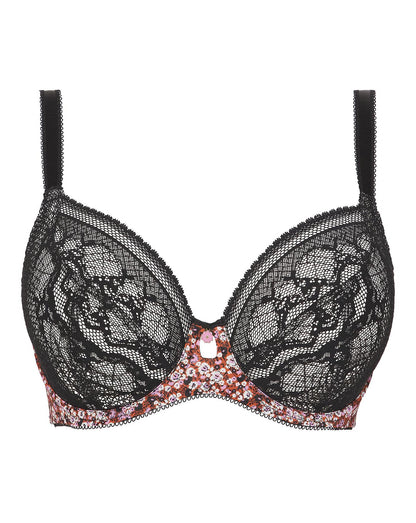  Freya Infinity Fields Plunge Wired Bra| Black