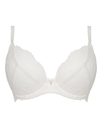  Gossard Superboost Lace Non Padded Plunge Bra| White