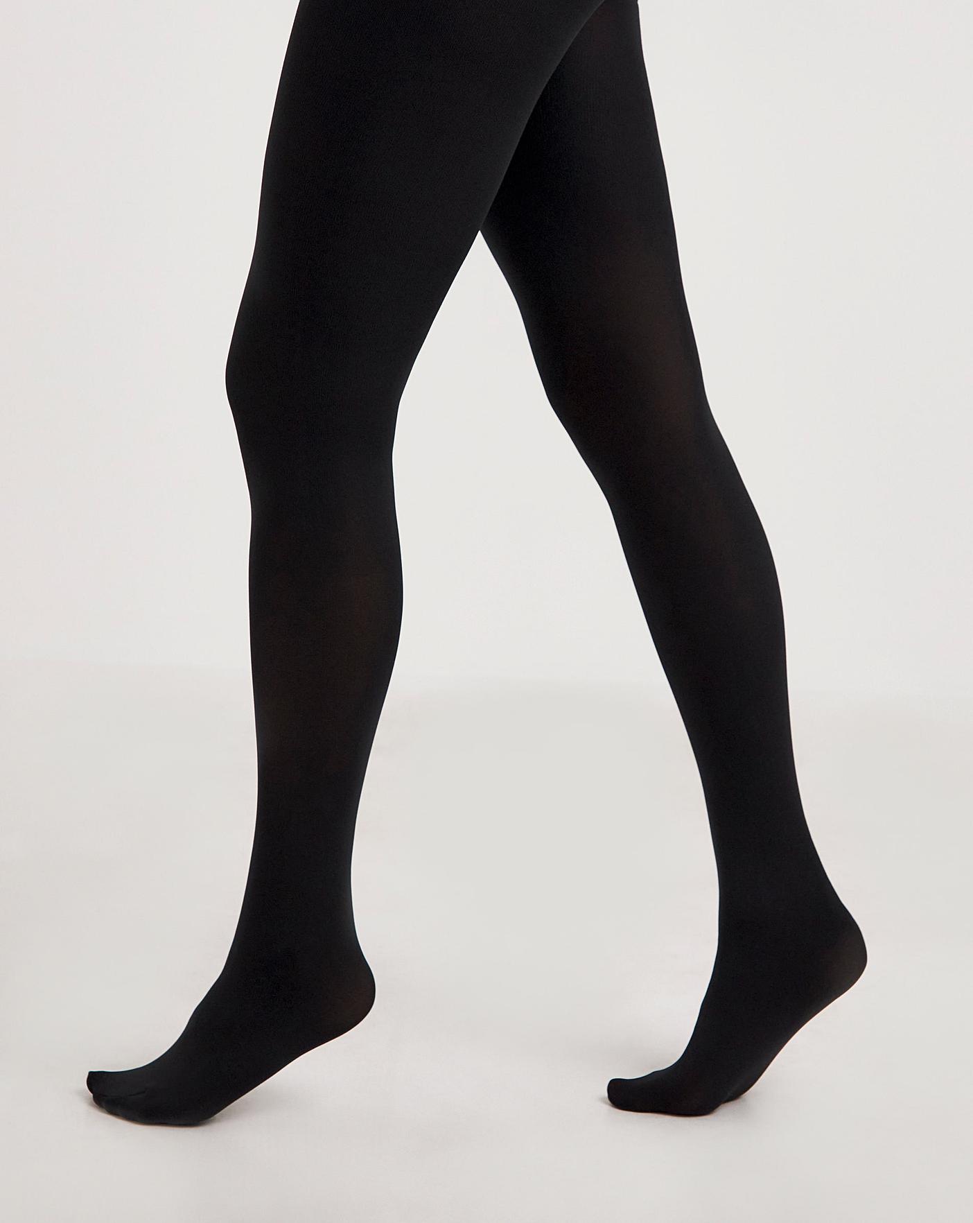  Pretty Polly Curves 150D Opaque Tights| Black