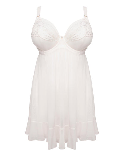  Elomi Priya Plunge Wired Babydoll| Vanilla