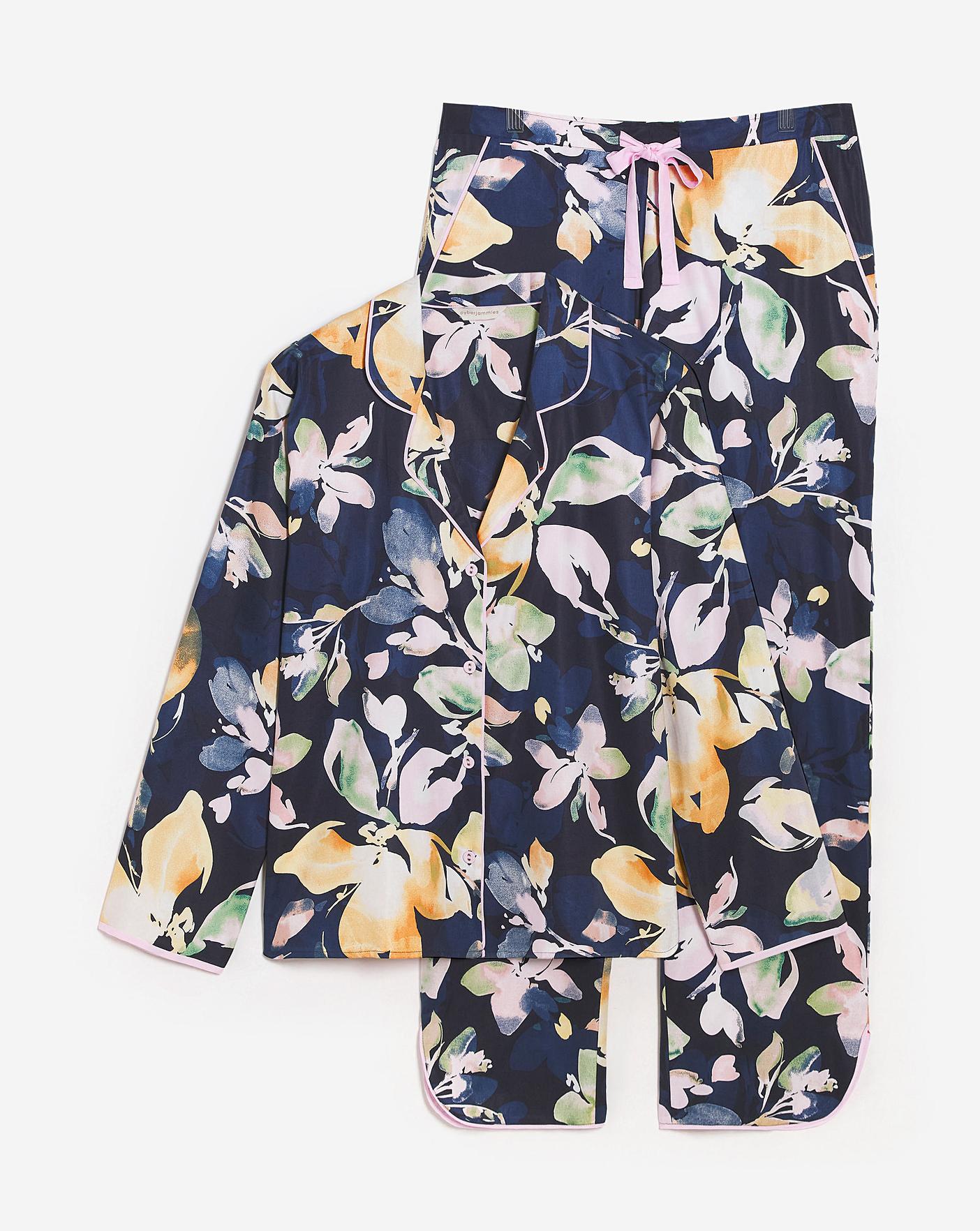  Cyberjammies Estelle Floral Print Pyjama Set| NAVY MIX