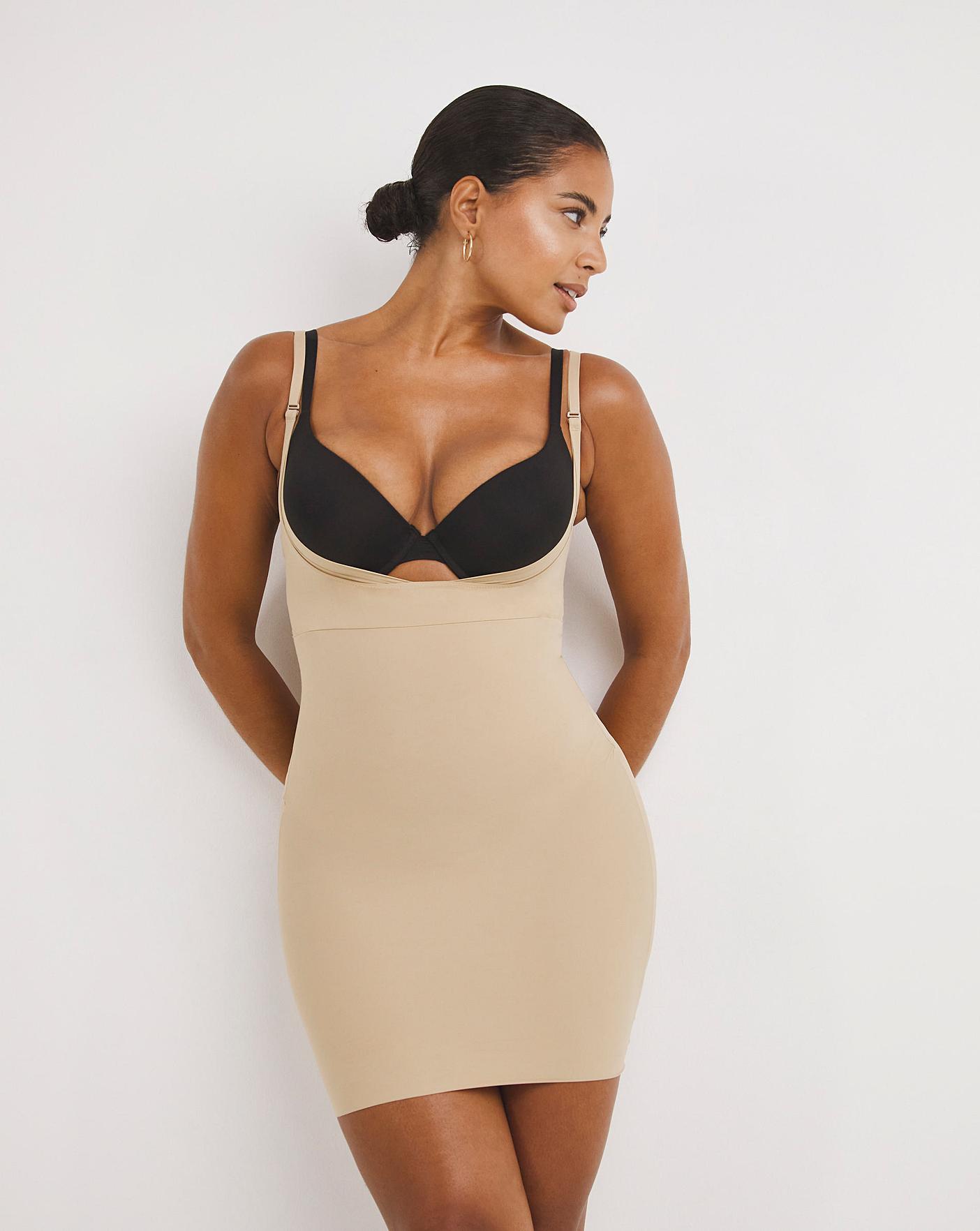  Maidenform Take Inches Off Firm Control Wear Your Own Bra Full Slip| Latte