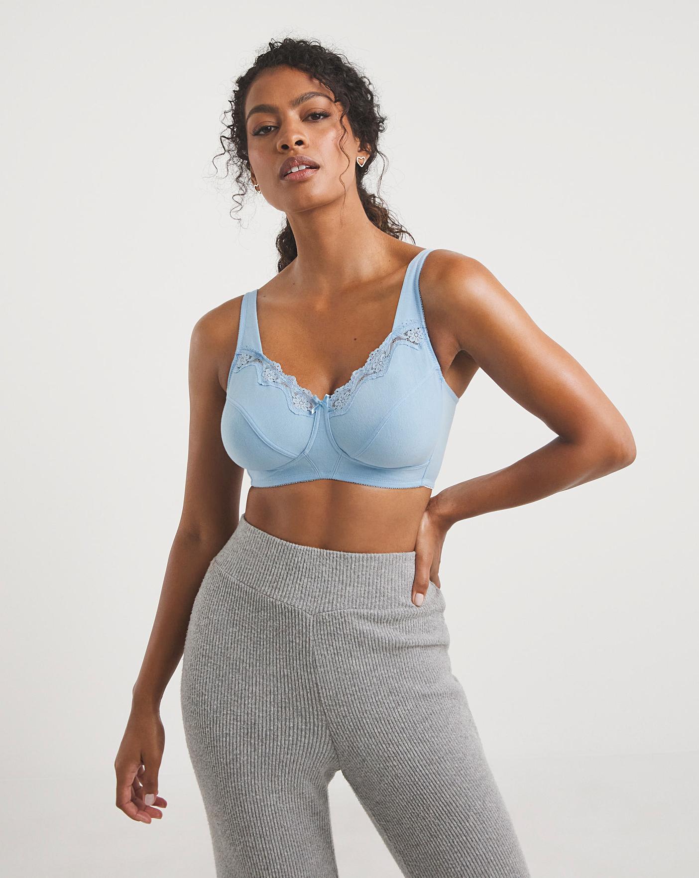  Pretty Secrets Sarah 2 Pack Full Cup Non Wired Bras| Lotus/Pale Blue