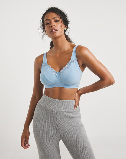  Pretty Secrets Sarah 2 Pack Full Cup Non Wired Bras| Lotus/Pale Blue