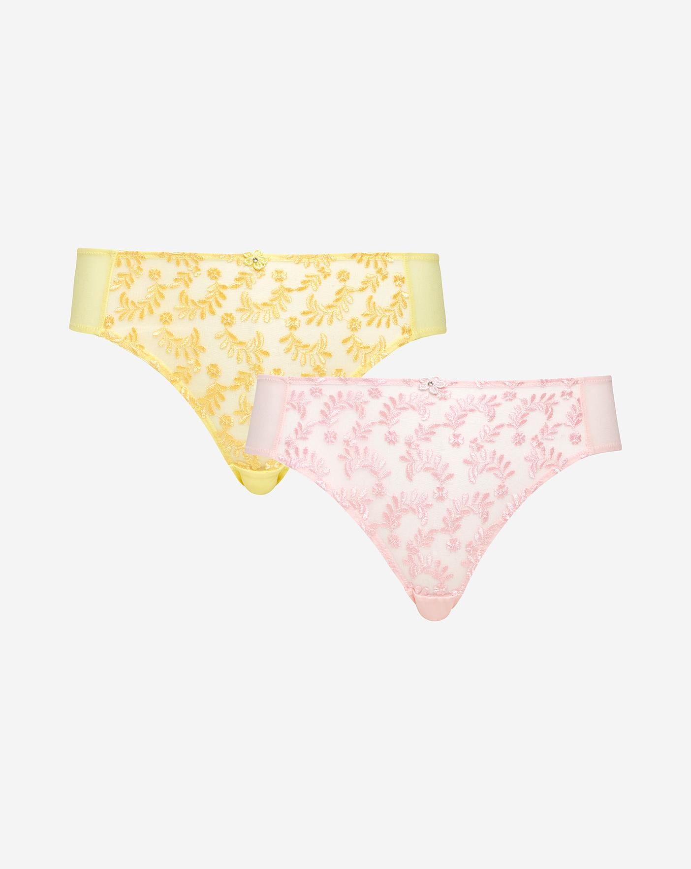  2 Pack Lesley Everyday Mid Brief| Lemon/Lotus