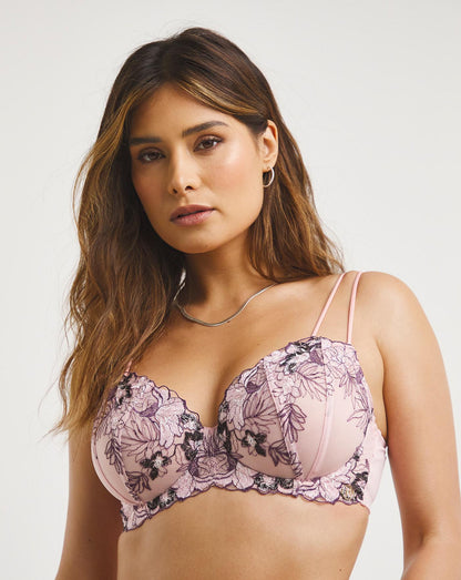  Joanna Hope Contemporary Emb Balconet Bra| Pale Pink