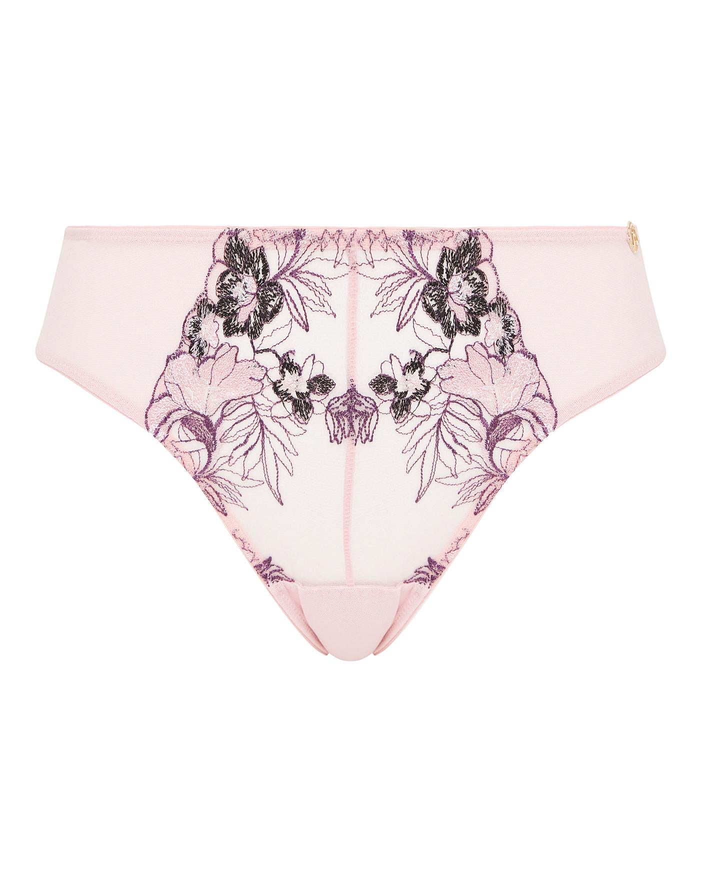  Joanna Hope Contemporary Embroidery Midi Brief| Pale Pink
