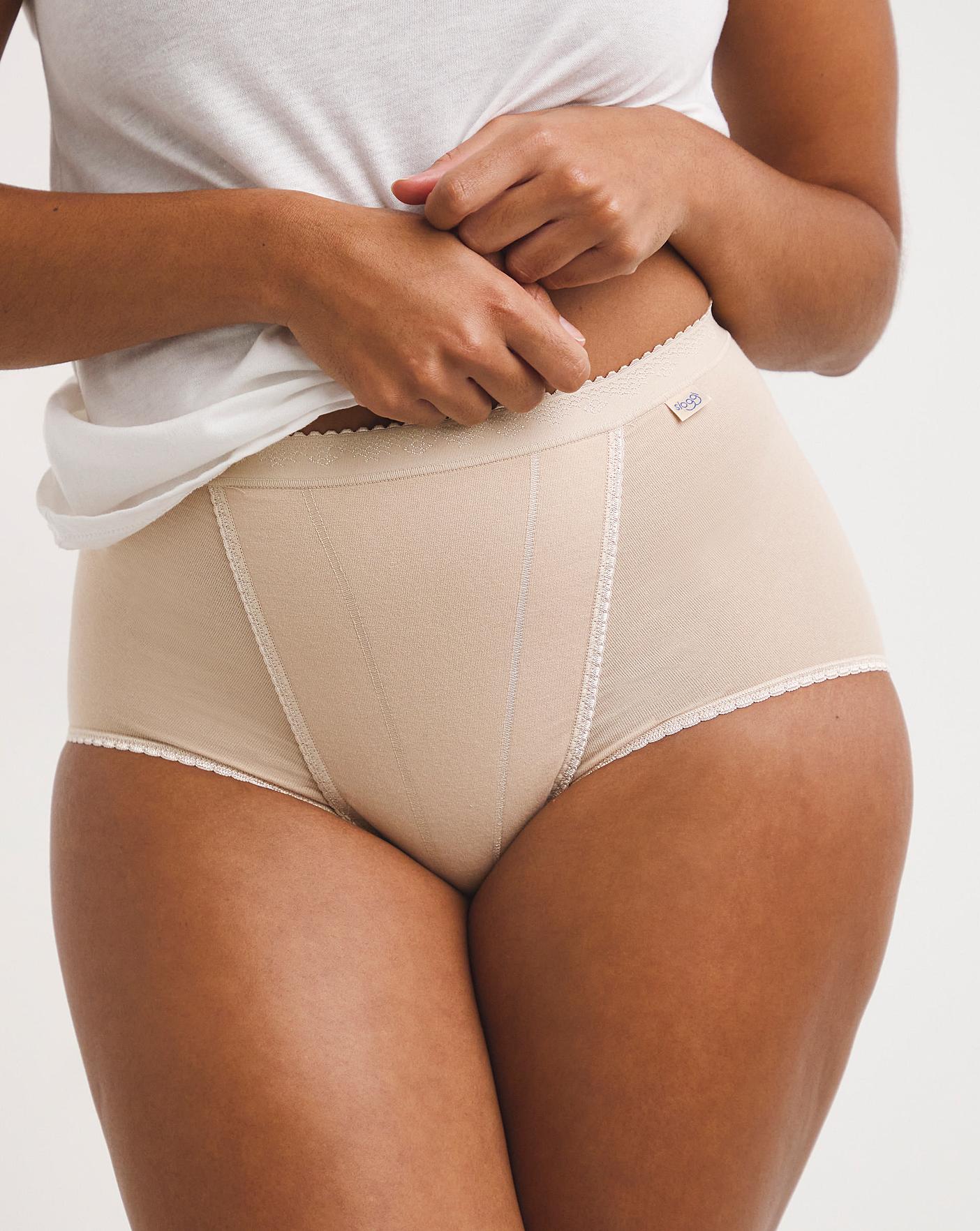  Sloggi 2 Pack Medium Control Maxi Briefs| Skin