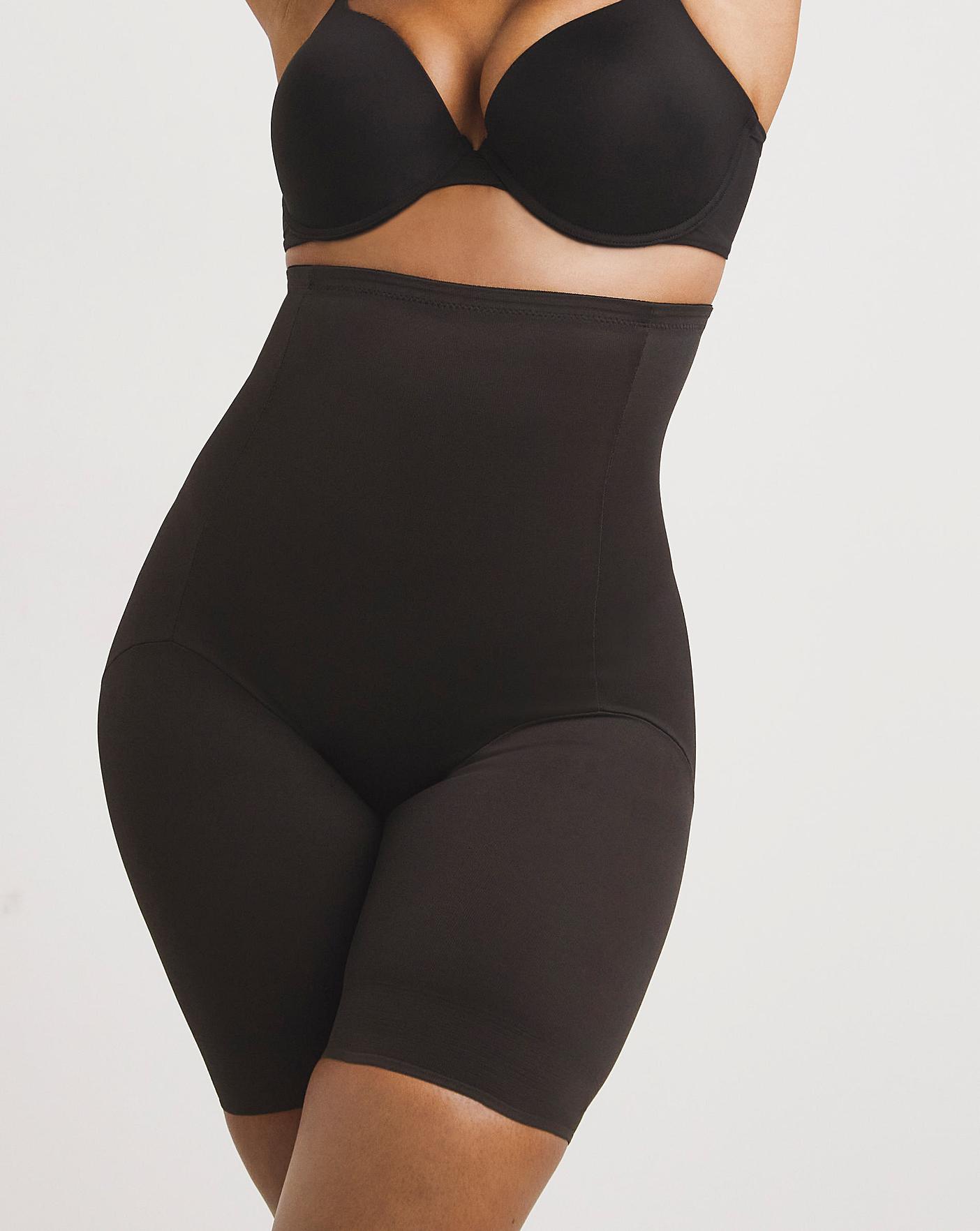  Naomi&Nicole Medium Control Tummy Shaping Hi Waist Thigh Slimmer| Black