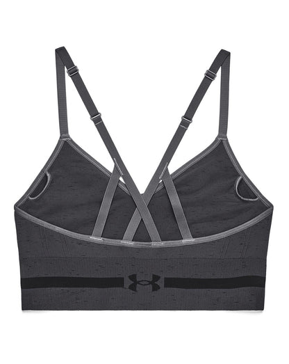  Under Armour Seamless Low Long Halter Sports Bra| Grey