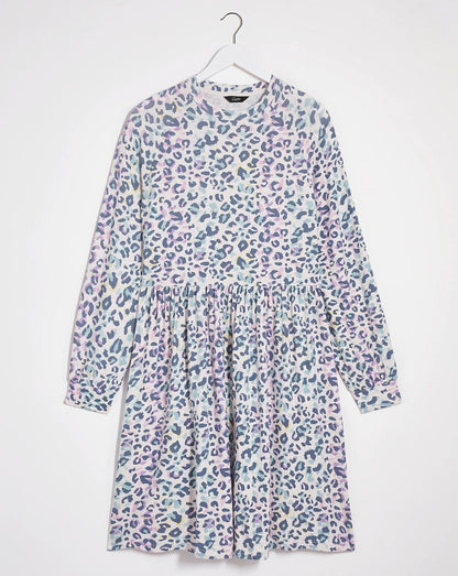  Pretty Secrets Leopard Print Lounge Sweat Dress| Leopard