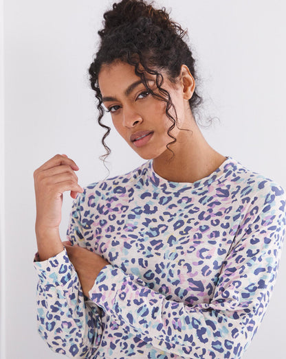 Pretty Secrets Leopard Print Lounge Sweat Dress| Leopard