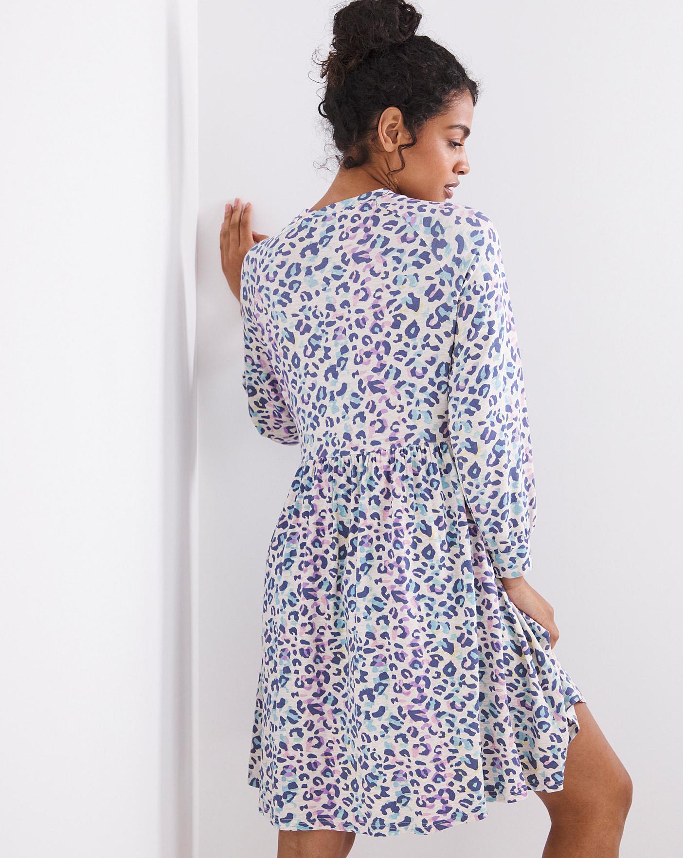  Pretty Secrets Leopard Print Lounge Sweat Dress| Leopard