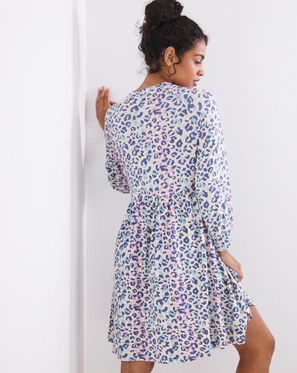  Pretty Secrets Leopard Print Lounge Sweat Dress| Leopard
