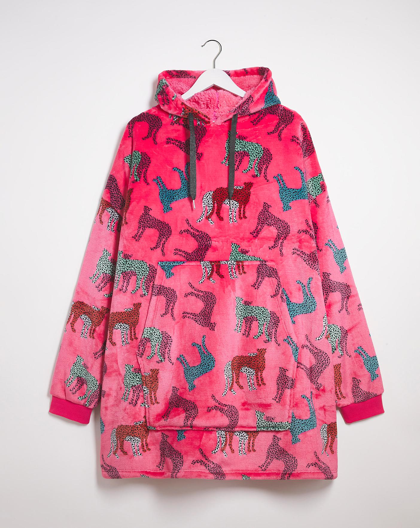  Pretty Secrets Oversized Warm Fleece Lined Blanket Hoodie| Pink