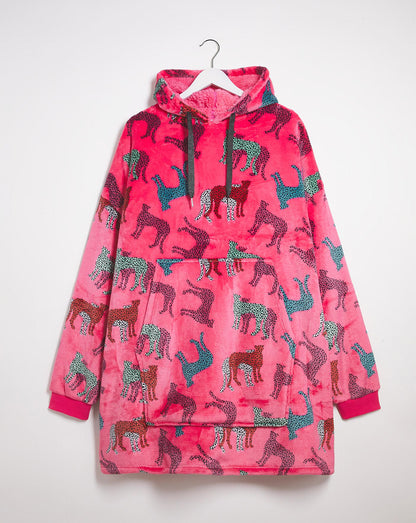  Pretty Secrets Oversized Warm Fleece Lined Blanket Hoodie| Pink