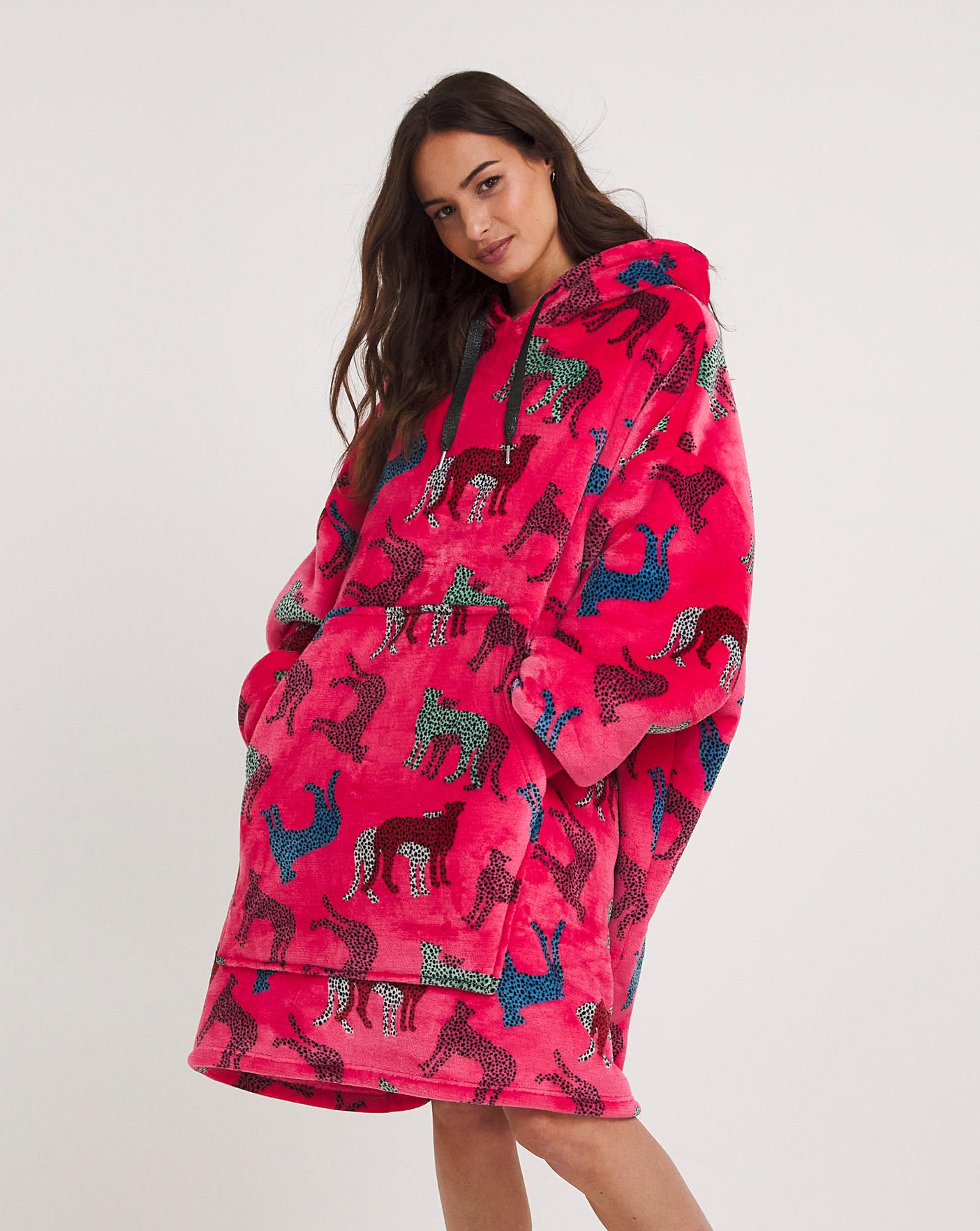  Pretty Secrets Oversized Warm Fleece Lined Blanket Hoodie| Pink