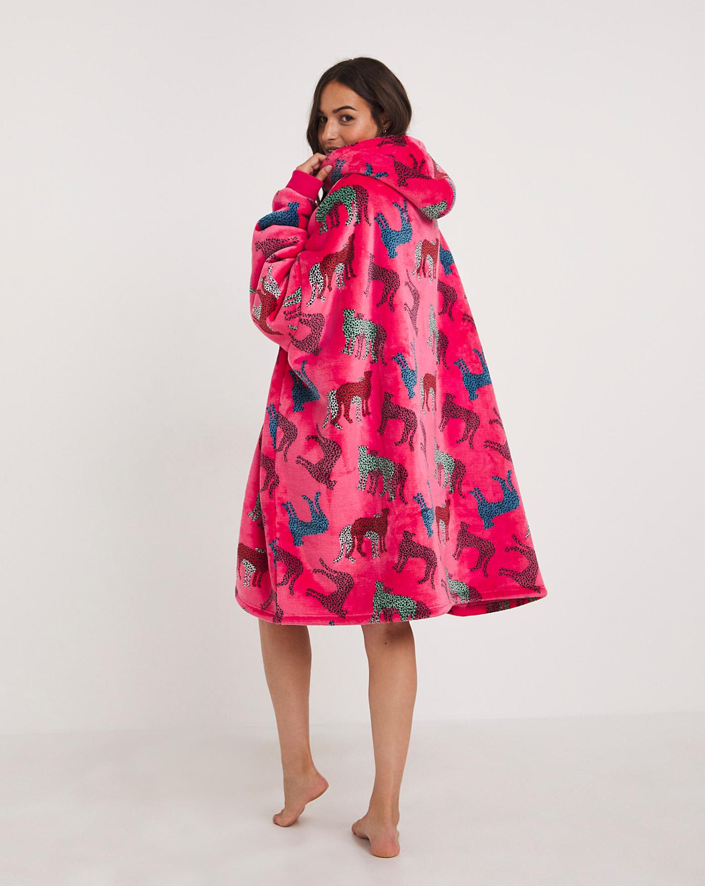  Pretty Secrets Oversized Warm Fleece Lined Blanket Hoodie| Pink